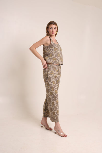 Linen Co-ord Set Streight Fit Dress